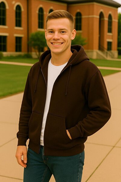 citycenterfashion Мъжка качула с качулка и цип cty-abr-8682M