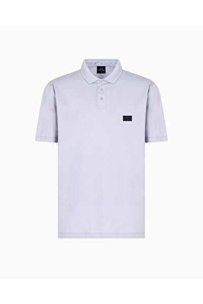 Armani Exchange Regular fit mercerised cotton polo XM000484AF10364UA047 GRİ/PURBLE
