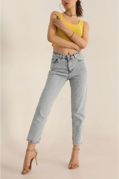 QUUL'Y موسم جديد//خصر مرتفع//جينز موم//بوي فريند//بنطلون جينز نسائي