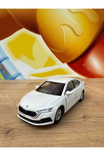 scntoys Skoda Octavia White New Diecast Metal Original Collection Pullback Car Doors Open