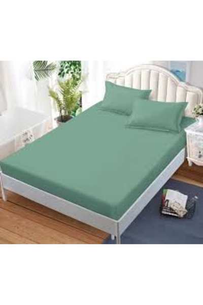 BAOLY Fitted Bed Sheet 100×200 cm, Green