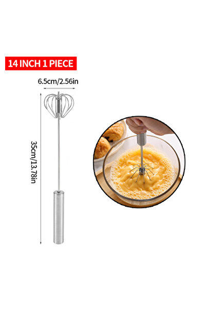 Choice1 مضرب بيض نصف أوتوماتيكي كبير الحجم، خلاط بيض وكريمة دوار، مضرب بيض يد...