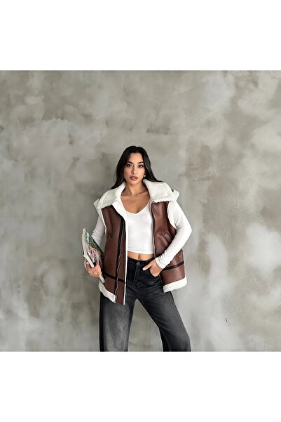 Store İthal ZR Peluşlu Süet Yelek