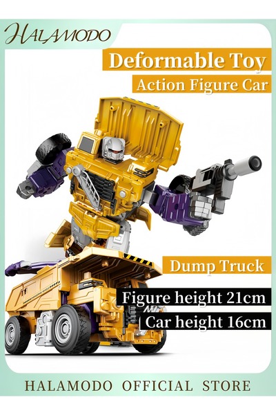 HALAMODO Deformable Toy Action Figure Toy Action Figure Car Truck Model Alloy Deformed Car Robot Model