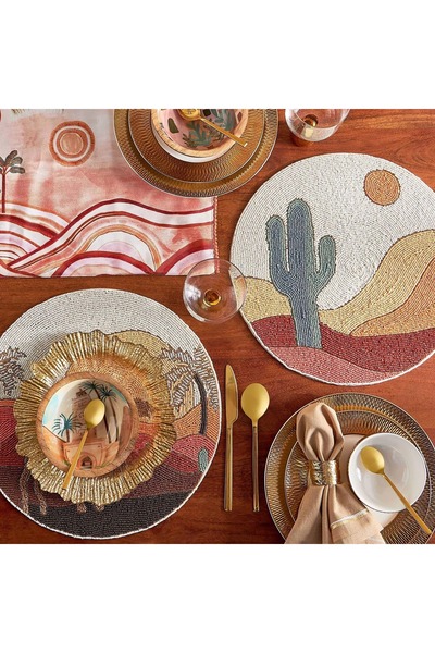 Generic Desert Elegance Dunes Beaded Placemat