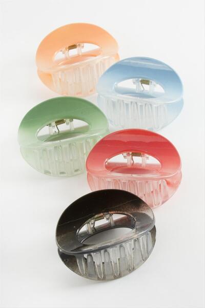 Ayena Moda Οβάλ Πολύχρωμη Πόρπη 6 εκ.