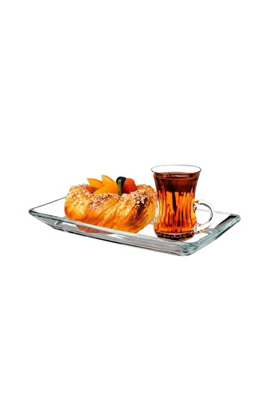 ORIAN Plain glass serving plate 24*12 cm