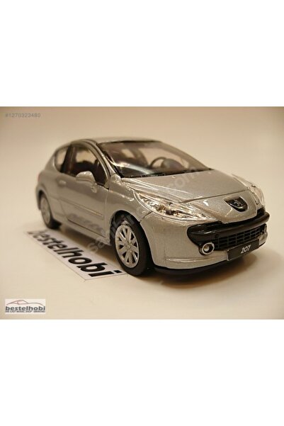 alpmodel PEUGEOT 207 Oyuncak Araba Lisanslı Metal Çek Bırak 1/32 Gri