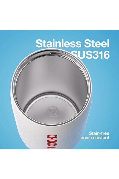 CHAKO LAB Insulated Stainless Steel Water Bottle with Two Strap | BPA-Free Leak Proof | 17oz Bottle