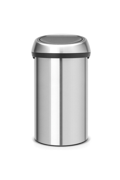 Brabantia Touch Bin 647255, 60 l, Smooth and silent opening, No Fingerprint, Stainless steel/matt