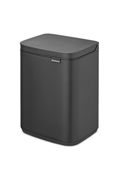 Brabantia Bo Small 1008866 Waste bin, 4l, Smooth & silent opening, Non-slip, Mineral coat, Dark grey