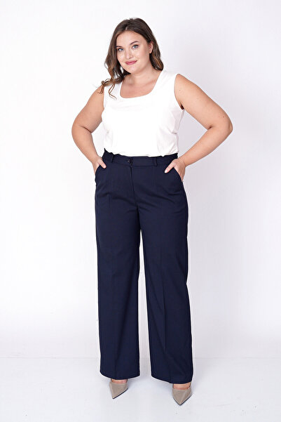 Büyük Moda Thick Fabric Wide-Leg Pants