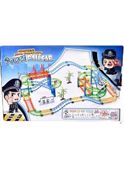 Toybox Police Rail Car Racing Tracks Toys for Kids Electric Rail Car Create A Variety of Tracks Best Gift