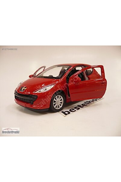 alpmodel PEUGEOT 207 Oyuncak Araba Lisanslı Metal Çek Bırak 1/32 Kırmızı