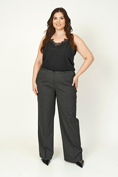 Büyük Moda Thick Fabric Wide-Leg Pants