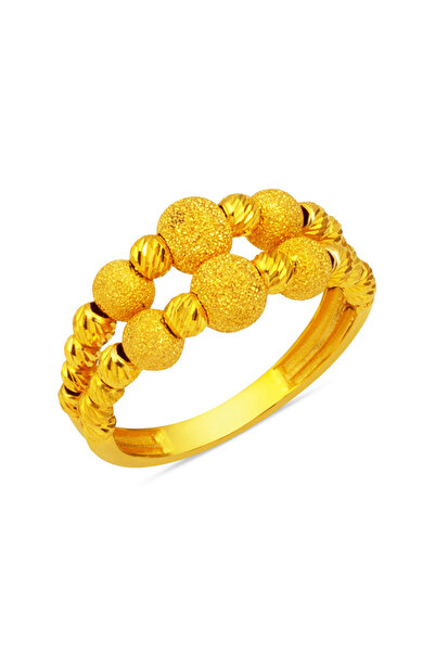 Bilezikci Çift Sıra Dorika Altın Yüzük