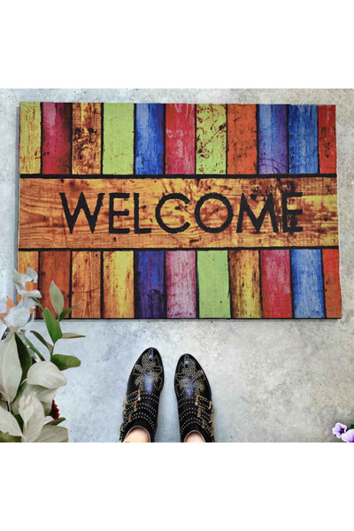 Chilai Home 877CHL1034 Entrance Door Mat, 45x70 cm, PVC, Multicolor