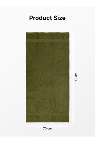 American Linen Feather Touch Bath Towel 550 GSM 100% Cotton Terry 70x140 cm -Luxury Feel, Quick Dry - Olive Green