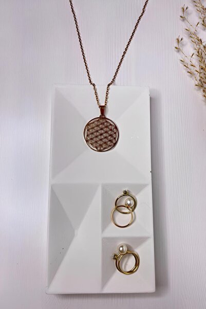 betonmall Concrete Geometric Jewelry Organizer | Ring, Necklace, Earring and Watch Organizer Decorative Tray