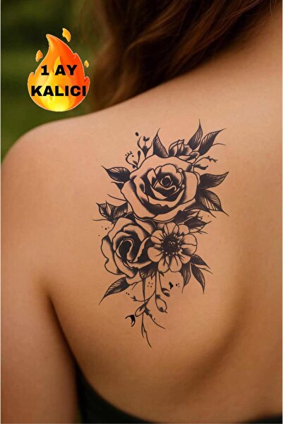 Mecit Tuhafiye 1 AY KALICI GÜL KOL BİLEK VUCUT İÇİN GEÇİCİ DÖVME