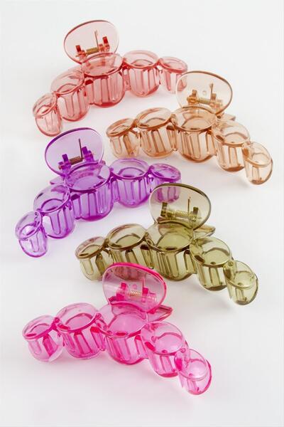 fantastik store Στρογγυλή Διαφανής Πολύχρωμη Πόρπη 11 εκ.