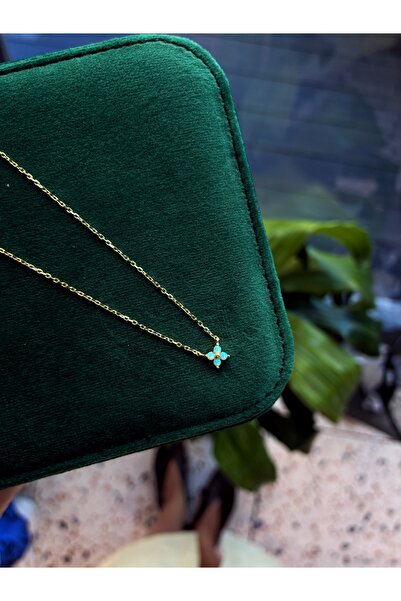 Miltonia Opal Taşlı Çiçek 925s Gümüş Kolye