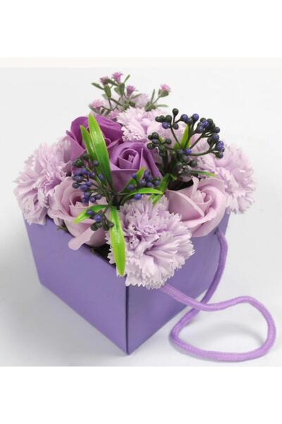 AW Gifts Buchet de Flori de Săpun - Trandafir Violet și Garoafe