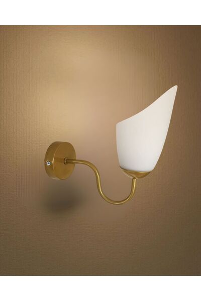 Ömür Avize Arın Trapezoid Glass Metal Case Sconce