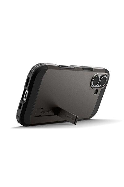 Spigen iPhone 17 MagSafe Kılıf Tough Armor Ai T MagFit KickStand'lı Gunmetal ...