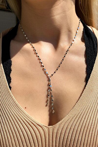 Spossy Silver Jewelry Pullu Zincir Y Kolye
