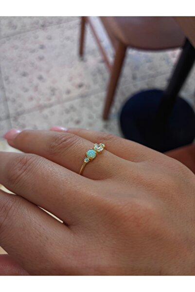 Miltonia Opal Taşı 925s Gümüş Ayarlanabilir Yüzük