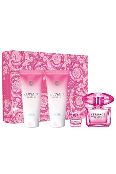 Versace Bright Crystal Absolu Set parfémovaná voda 90 ml, tělové mléko 100 ml, sprchový gel 100 ml, miniatura 5 ml