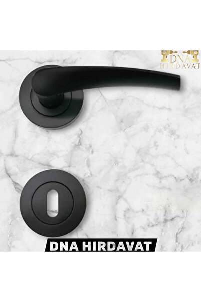 DNA HIRDAVAT Siyah Yuvarlak Rozetli Bravo Kapı Kolu (1 Takım = 2 adet kapı ko...