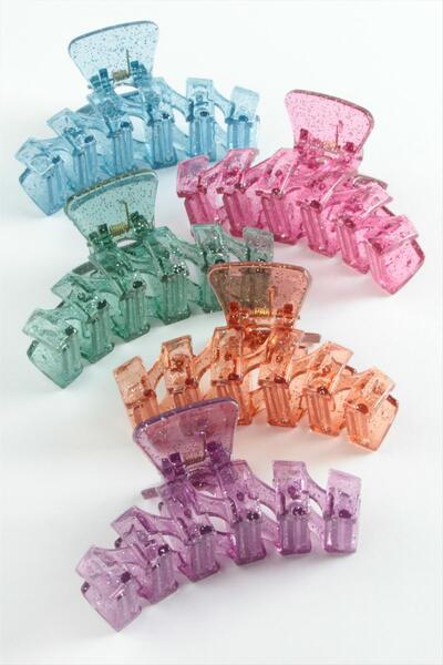 Okyanuss Accessories Cataramă în zig-zag, transparentă, colorată, 8 cm