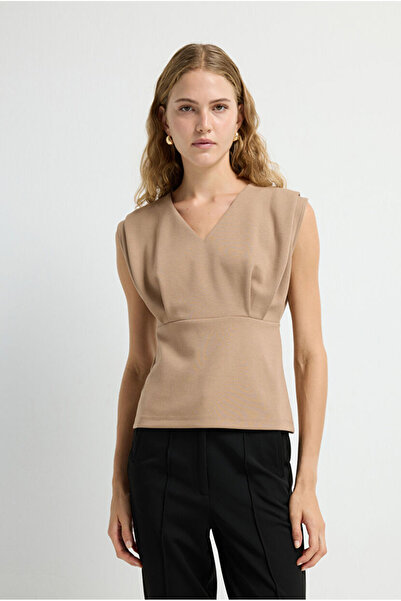 adL Kolsuz Büzgülü Bluz