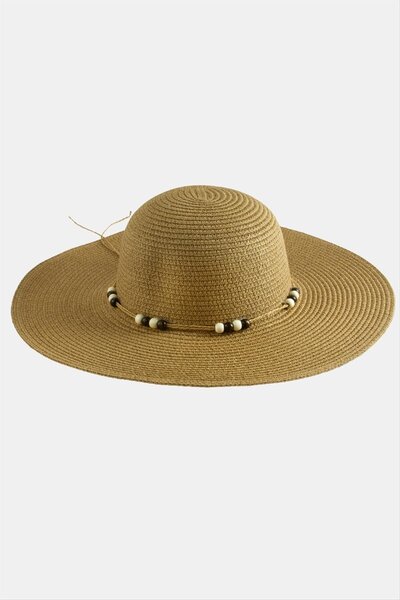 NK NURLİVA Ψάθινο καπέλο με χάντρες