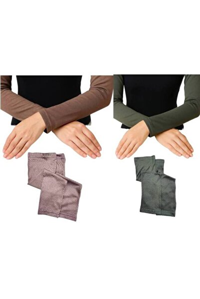 ALDAYER 2-Piece Hijab Sleeves Combed Cotton Prayer Sleeves Kol2908