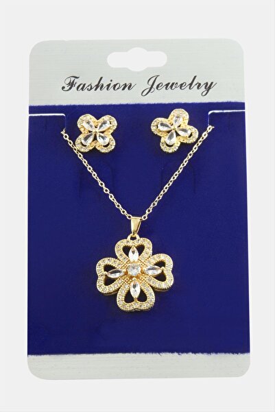 noip Flower Zircon Stone Set Necklace