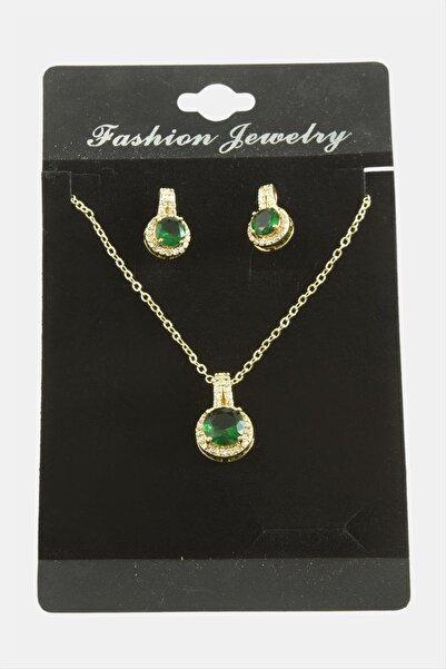 CT STONES Round Zircon Stone Set Necklace