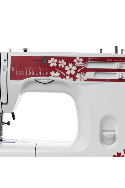 Janome Masina de cusut electromecanica 920, 20 Programe, 860 Imp/Min, 60W, Alb/Visiniu
