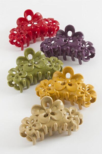 CT STONES مشبك ملون على شكل زهرة 8 سم