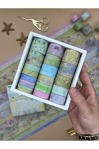 Kağıt Gemi Dükkan Vintage Doğa Temalı 20’li Washibant Set The Silence In The Painting Serisi (20*2m) Masking Tape/Des