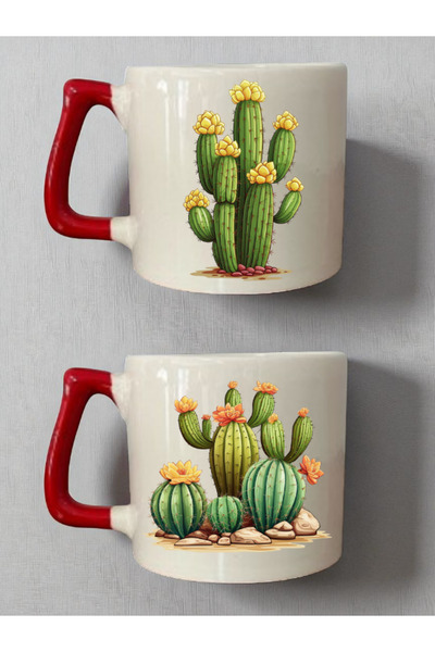 lili hediyelik كوبين من الكاكتوس - هدية عيد ميلاد للخطيب، هدية عيد ميلاد للحبيب