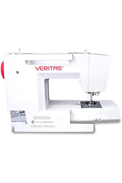 VERITAS Masina de cusut si brodat digitala Florence, 120 programe, 860 imp/min, 70W, Alb/Rosu