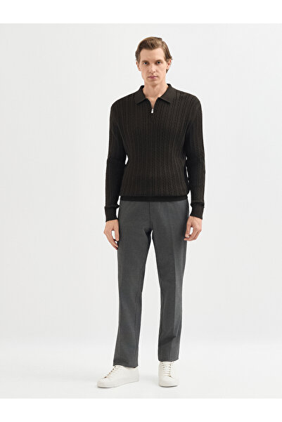 Karaca Erkek Regular Fıt Triko Kazak-Kahve