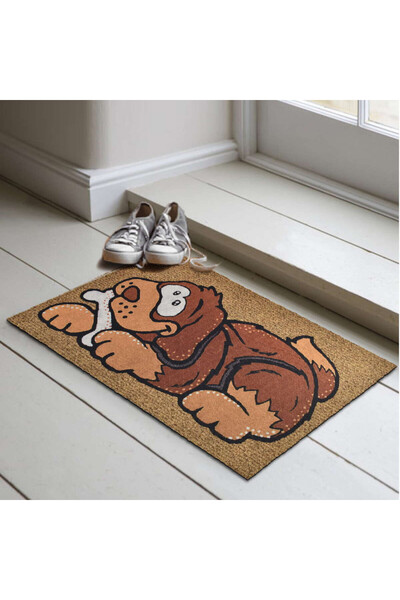 Chilai Home 877CHL1028 Entrance Door Mat, 45x70 cm, PVC, Brown
