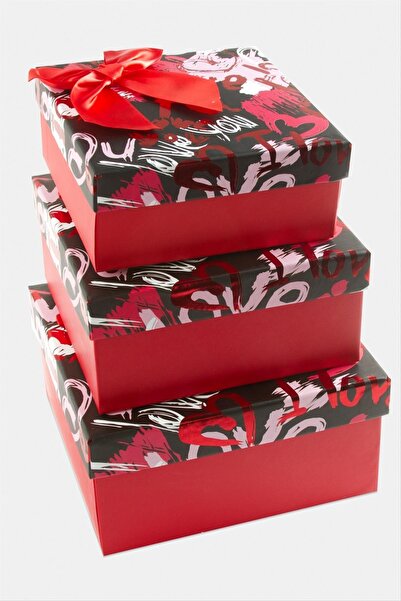 fantastik store 3-Piece Love Written Heart Gift Box