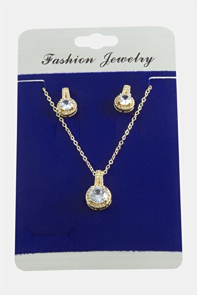 CT STONES Round Zircon Stone Set Necklace