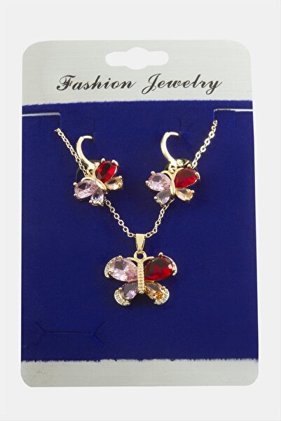 Ronanna Butterfly Zircon Stone Set Necklace