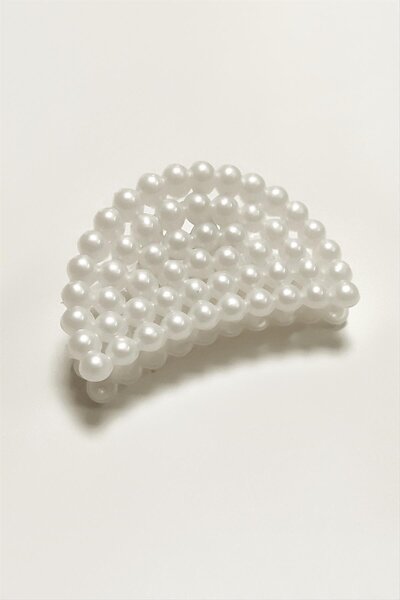 Okyanuss Accessories 4 cm ovalna biserna kopča, 1 komad